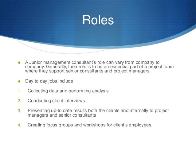 The roles of a management consultant management consultant skills